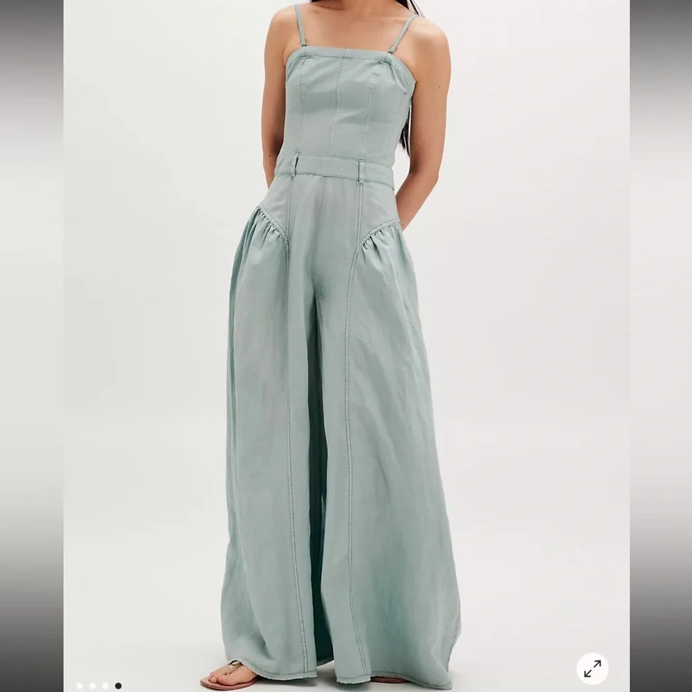 Free People Light Blue Jumpsuit - Picture 1 of 4